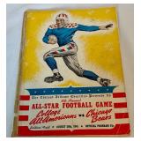 1941 8th Annual All-Star Football Game Program Chicago Bears vs. College All-Americans at Soldier