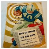 1961 World Championship Football Game Program Green Bay Packers vs. New York Giants - Vintage