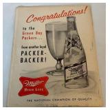 1961 World Championship Football Game Program Green Bay Packers vs. New York Giants - Vintage