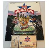 1985 MLB All Star Game Official Program and Ticket Stub