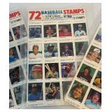 (3) 1983 Fleer Baseball 72 Stamp Sheets Group 1, 3, and 4 - Baseball Cards
