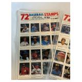 (3) 1983 Fleer Baseball 72 Stamp Sheets Group 1, 3, and 4 - Baseball Cards