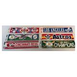 (6) MLB Baseball Bumper Stickers - Astros, Dodgers, A