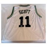 Charlie Scott Siged Boston Celtics Jersey Inscribed "HOF 2018" With Beckett COA Size XL