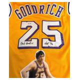 Gail Goodrich Signed Custon Los Angeles Lakers Basketball Jersey Inscribed "HOF 