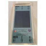 Super Bowl XXV Mint Encased Ticket 1991 Buffalo Bills vs. New York Giants Football