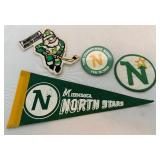 Minnesota North Stars Vintage Pennant, Patches, and Pins