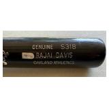 Rajai Davis Game Used With MLB COA Louisville Slugger Powerized TPX S318 Oakland A