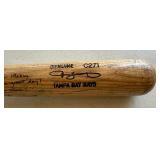 Jason Bartlett Signed and Game Used Louisville Slugger Powerized C271 Tampa Bay Rays Baseball Bat