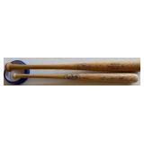 (2) Mini Baseball Bats - Willie Mays and Babe Ruth