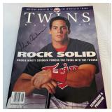 Marty Cordova Signed 1995 Minnesota Twins Baseball Magazine