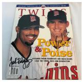 Brad Radke and Frank Rodriguez Signed 1996 Minnesota Twins Baseball Magazine