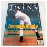 Eric Milton Signed 2000 Minnesota Twins Baseball Magazine
