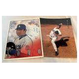 (2) Hideo Nomi Signed Zenith and Studio Oversized Baseball Cards / Photos