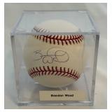 Brandon Wood Signed Rawlings OMLB Selig Baseball