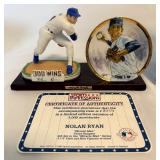 Nolan Ryan 1992 Sports Impressions Limited Edition Mini Figurine and Plate With Stand - Baseball