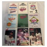 (9) Minnesota Twins 1986-1994 Baseball Pocket Schedules