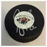 Stacy Roest Signed Minnesota Wild Hockey Puck