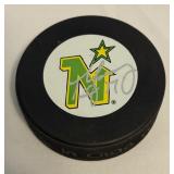 Tom Young Signed Minnesota North Stars Hockey Puck