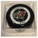 Hnat Domenichelli Signed Minnesota Wild Hockey Puck