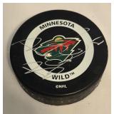 Brad Bombardir Signed Minnesota Wild Hockey Puck