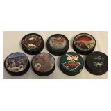 (7) Minnesota Wild Hockey Pucks
