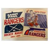 St. Paul Rangers (2) Vintage Hockey Programs 1964-65 and 1965-66