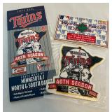 Minnesota Twins 40th Season New On-Field Embelem Patch and State Maps Book