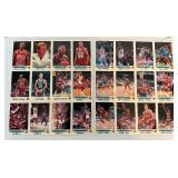 1990-91 Panini Basketball Sticker Set 15 Sheets - 3 Michael Jordan Cards