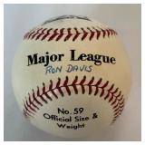 Ron Davis Signed Basbeall Minnesota Twins