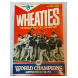 1987 Minnesota Twins World Champions Baseball Wheaties Box