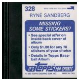 Ryne Sandberg RC Sticker 1983 Topps #328 Rookie Vintage Baseball Card