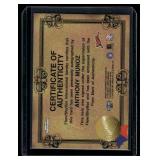 Anthony Munoz Auto 1999 Fleer Sports Illustrated Greats of th Game Autograph Collection Football Card