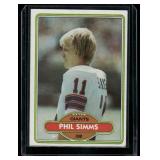 Phil Simms RC 1980 Topps # 225 Rookie Vintage Football Card