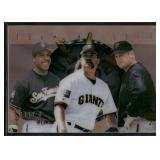 Barry Bonds Rare Insert 1996Select Team Nucleus #18 w/ Matt Williams and Rod Beck Baseball Card