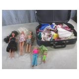 (A-3) Assorted Dolls and Case Full ...