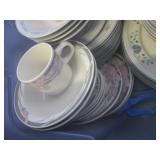 (F-2) Tote of Assorted Stoneware Di...