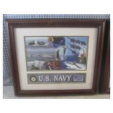 (FS) 3 Framed Military Navy, Air Fo...