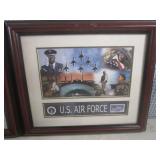(FS) 3 Framed Military Navy, Air Fo...
