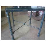 (EW3) Metal Frame End Table with Gl...