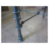 (EW3) Metal Frame End Table with Gl...