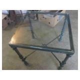 (EW3) Metal Frame End Table with Gl...