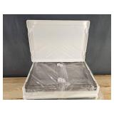3 Brand New Prandom Storage Bins with Lids - White 5 x 11 x 8.7 Inches