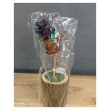 Brand New Seven Chakra Wooden Root Money Tree in Original Packaging