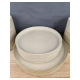 Brand New 12-Piece The Terra Cappuccino Ceramic Dinnerware Set