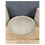 Brand New 12-Piece The Terra Cappuccino Ceramic Dinnerware Set