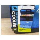 Brand New Arctic Zone Zipperless Cooler 9-Can Capacity, Blue and Black