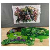 Brand New Marvel Superhero Wall Decal and Hulk Helium Balloons Set