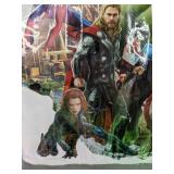 Brand New Marvel Superhero Wall Decal and Hulk Helium Balloons Set