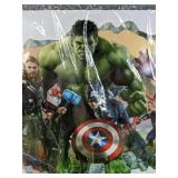 Brand New Marvel Superhero Wall Decal and Hulk Helium Balloons Set